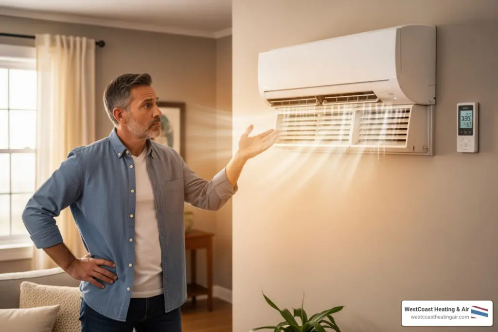 why is my ac blowing warm air