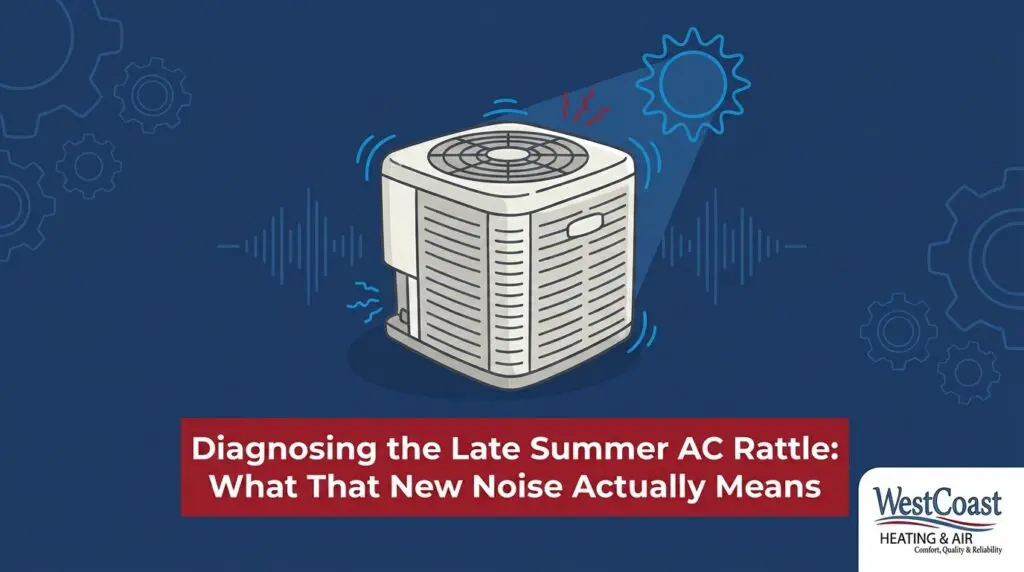 Diagnosing the Late Summer AC Rattle: What That New Noise Actually Means — featured image