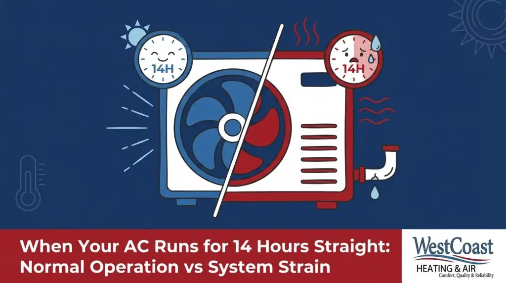 When Your AC Runs for 14 Hours Straight: Normal Operation vs System Strain — featured image