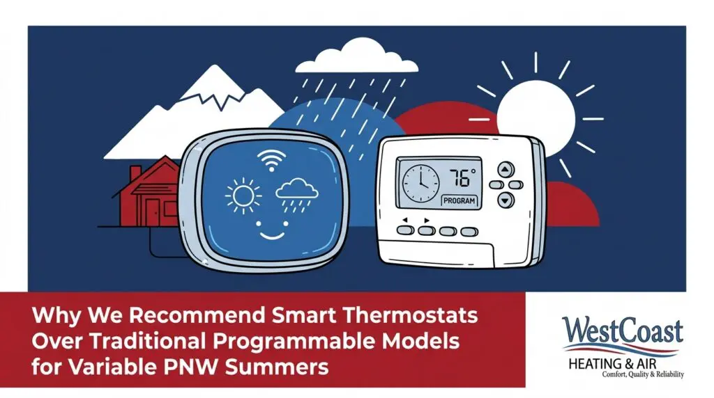 Why We Recommend Smart Thermostats Over Traditional Programmable Models for Variable PNW Summers — featured image