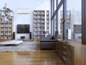 HVAC project Gallery - Ductless Mancave 1