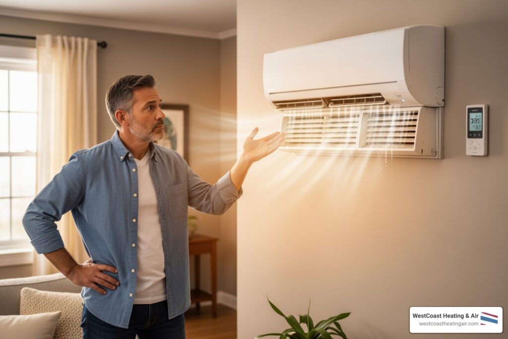 why is my ac blowing warm air