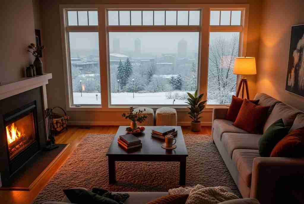 homeowner waiting in a warm house during HVAC emergency in Puyallup