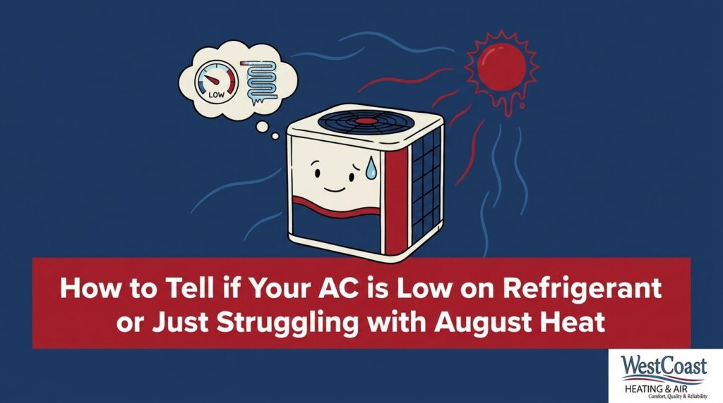 How to Tell if Your AC is Low on Refrigerant or Just Struggling with August Heat — featured image