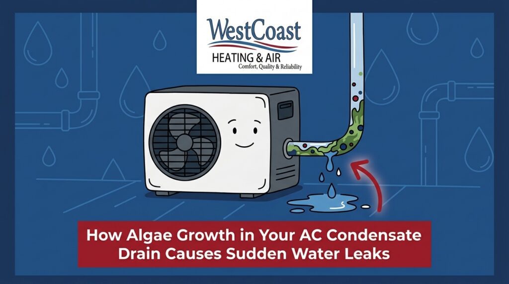 How Algae Growth in Your AC Condensate Drain Causes Sudden Water Leaks — featured image
