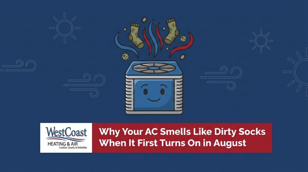 Why Your AC Smells Like Dirty Socks When It First Turns On in August — featured image
