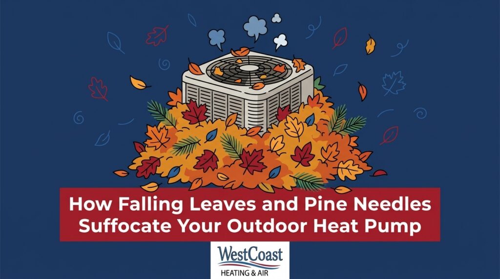 How Falling Leaves and Pine Needles Suffocate Your Outdoor Heat Pump — featured image