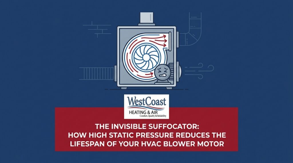 The Invisible Suffocator: How High Static Pressure Reduces the Lifespan of Your HVAC Blower Motor — featured image